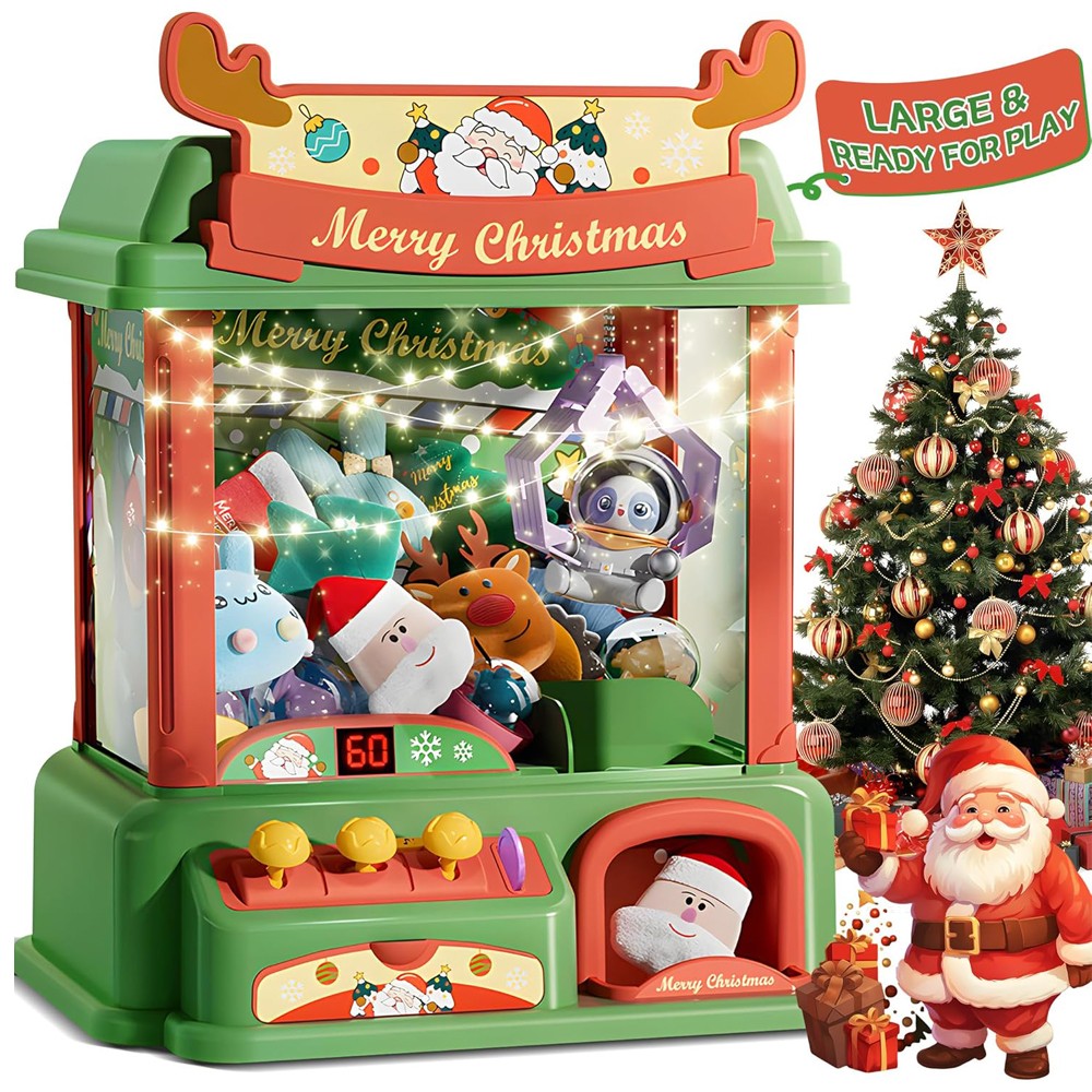 Arcade Toy Claw Vending Machine - เครื่องจับเล็บสำหรับเด็กเครื่องเกมอาเขตของเล่นลูกกวาดเครื่องจำหน่ายสินค้าขนาดเล็กมีเสียงเบาของขวัญคริสต์มาสวันเกิด