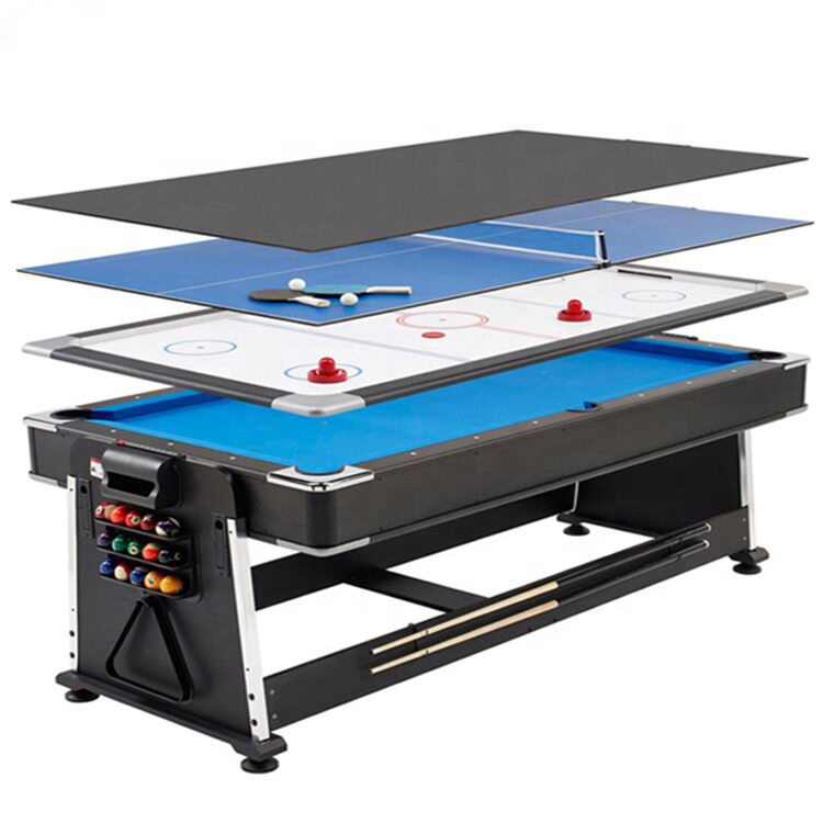 Air Hockey Table - โต๊ะอเนกประสงค์ 4-in-1 หมุนได้ ขายดี ประกอบด้วย แอร์ฮอกกี้