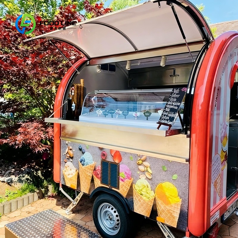 Hot Dog Vending Cart - รถเข็นขายอาหารสแตนเลส รถเข็นจัดเลี้ยง รถขายอาหารเคลื่อนที่ สำหรับทำอาหารนอกสถานที่และใช้ในร้านอาหาร