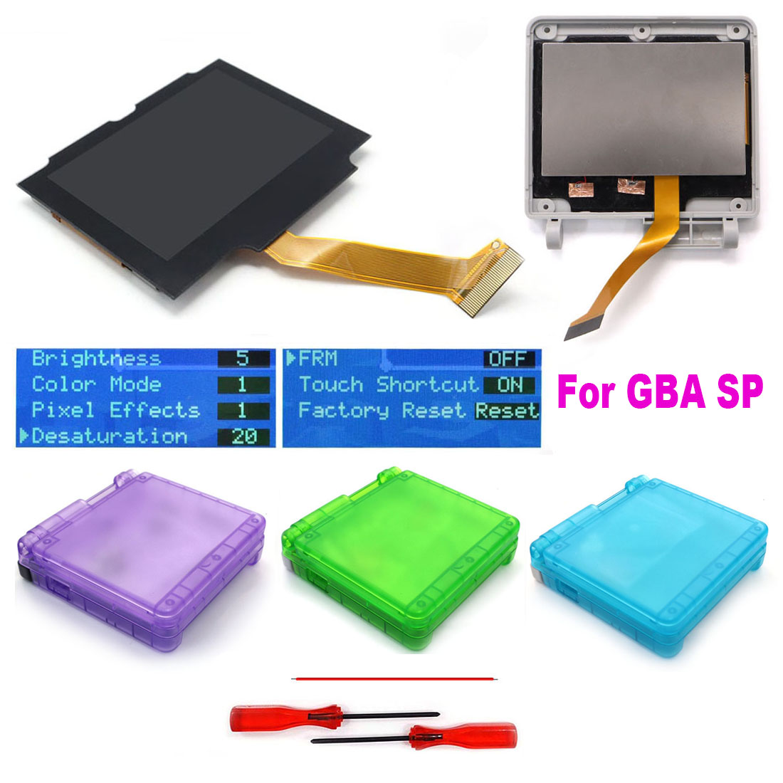Lcd Screen Arcade - HISPEEDIDO สำหรับ GBA SP หน้าจอ IPS