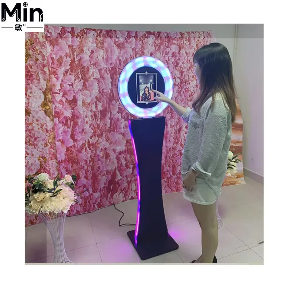 Photo Booth Machine - เครื่องถ่ายภาพพกพา 360 องศา พร้อมไฟวงแหวน 3 มิติ