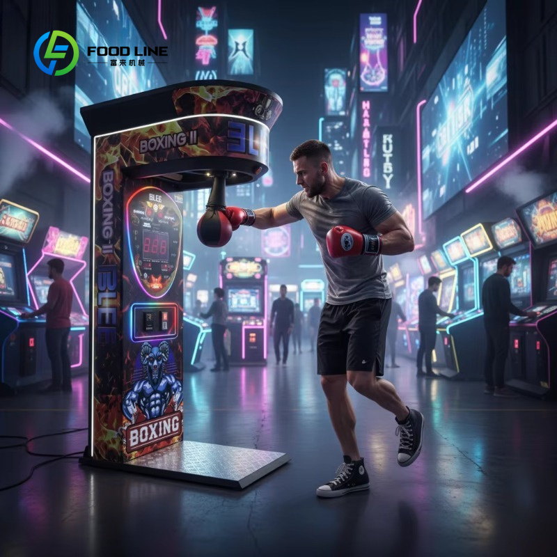 Boxing Machine Arcade - เครื่องชกมวยไฟฟ้าแบบหยอดเหรียญพร้อมเครื่องอ่านบัตร ตู้เกมส์กีฬา ตู้เกมส์ชกมวย