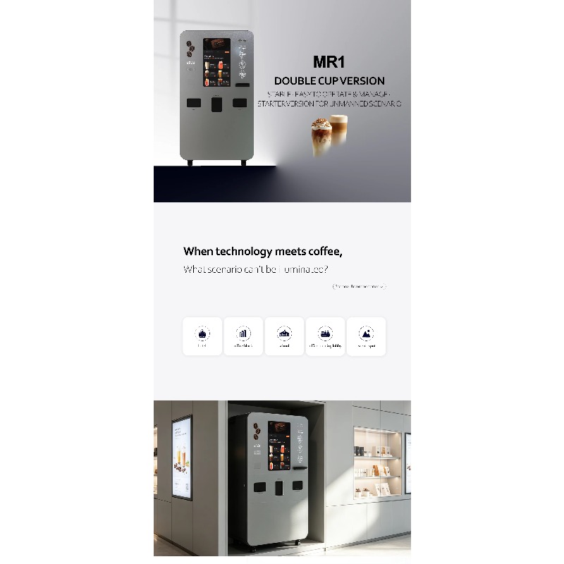 เครื่องจำหน่ายกาแฟบดสดแบบอัตโน - Vending Machine Qr Code บทวิจารณ์และราคา