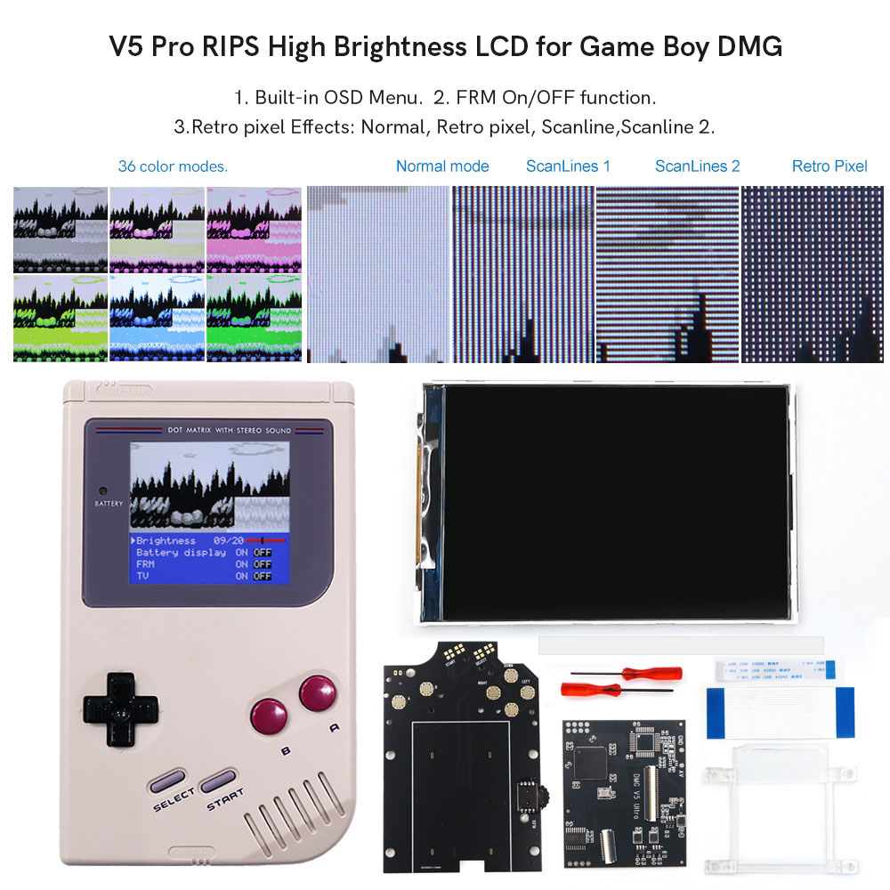 HISPEEDIDO สำหรับ GB Dmg V5 Pr - Lcd Screen Arcade บทวิจารณ์และราคา