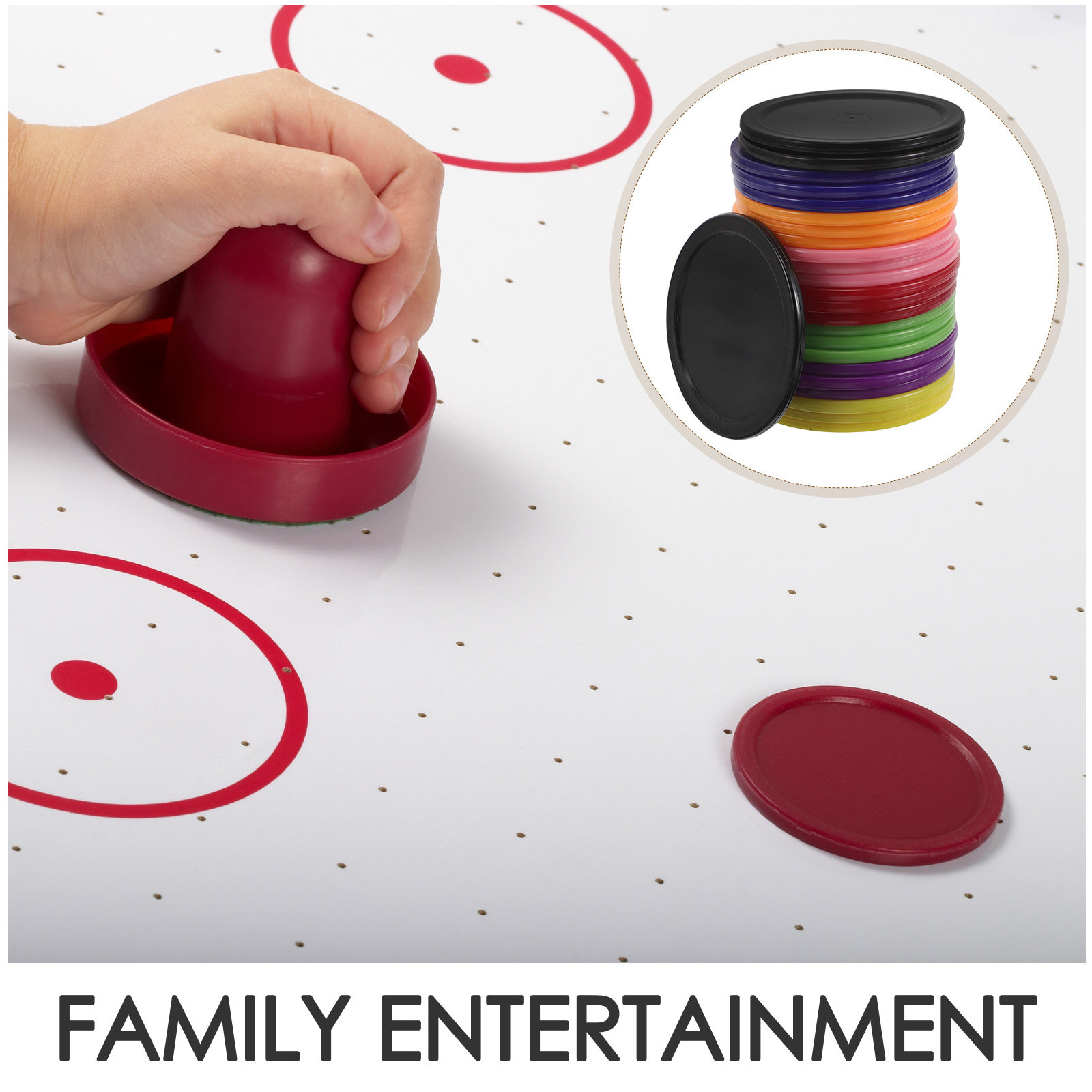 ลูกฮอกกี้อากาศ 24 ชิ้น ขนาด 64 - Air Hockey Table บทวิจารณ์และราคา